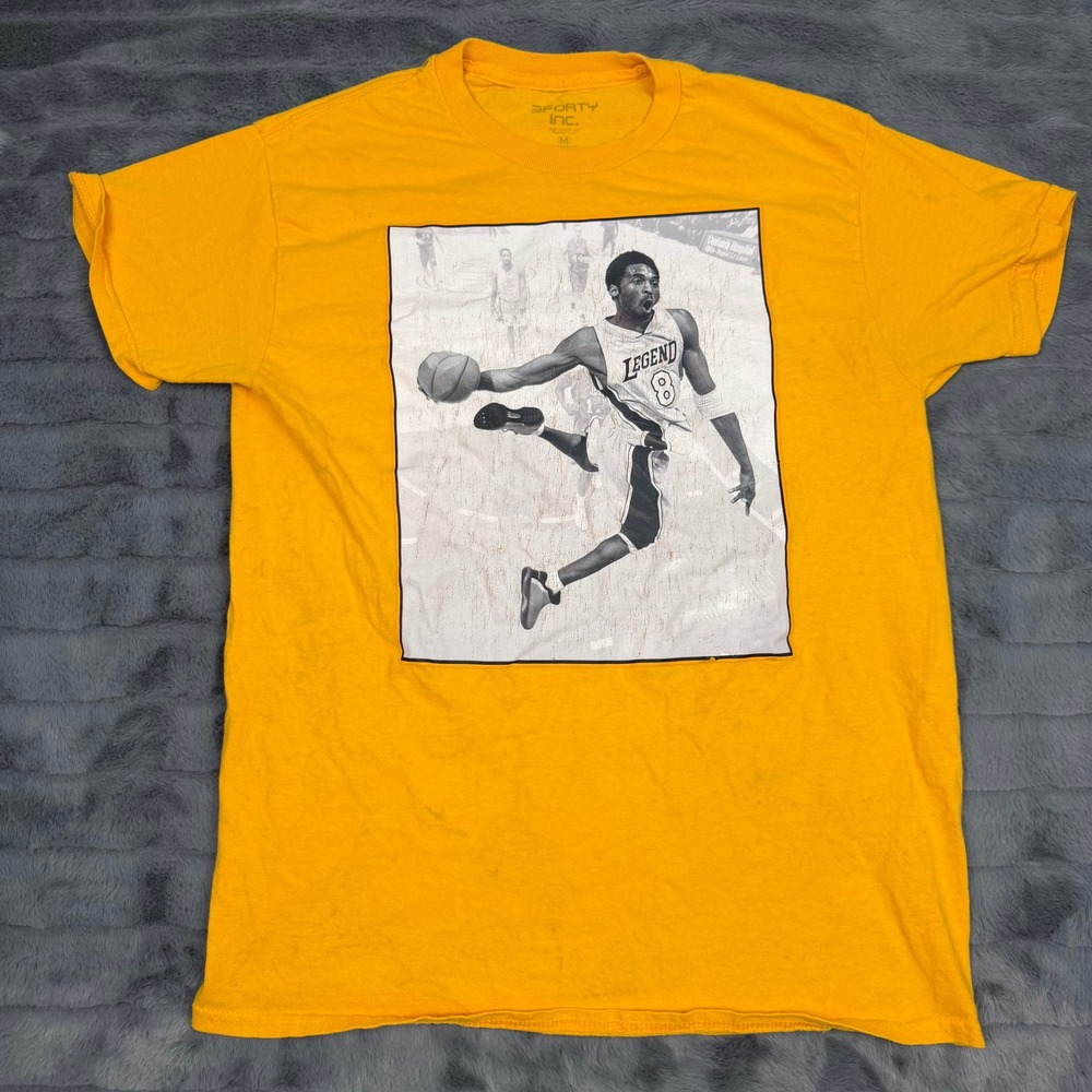 3Forty Inc Kobe Bryant Legend 8 Graphic T-Shirt Gold Mens Medium Basketball Tee